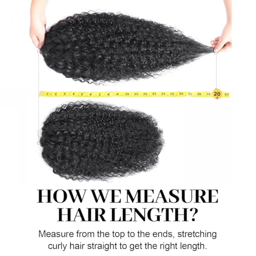 BEAUDIVA Kinkycurly Wig Human Hair 13x6 Lace Front Wigs Human Hair Afro Kinky Curly Wig 20 inch Pre Plucked 180% Density Black Jerry Curly Afro Kinky-Curly Natural Hairline Bouncy Thick Average Size