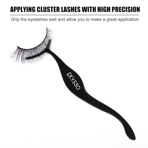 Lash Applicator Tools Set, 3-IN-1 Lash Cluster Tweezers for DIY Individual Eyelash Clusters Tools with Case, Comfort Grip for Precise DIY Eyelash Extension