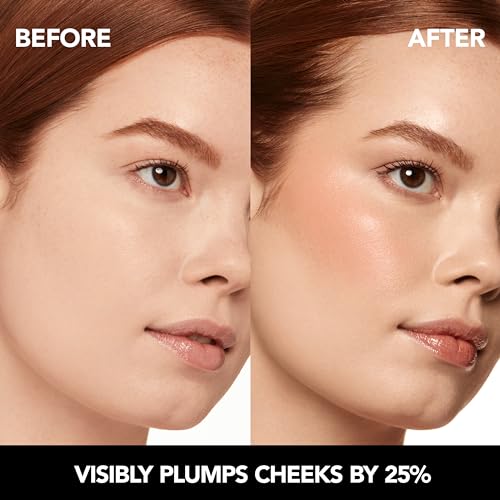 BUXOM Plump Shot Peptide Plumping Blush, Lightweight Matte Cream-to-Powder, Medium Buildable Color, Peptide-Infused Formula, Soft-Focus Finish, Cruelty-Free