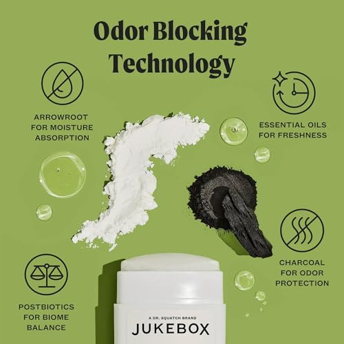 JUKEBOX Natural Deodorant for Women?Sky Blue Malibu Scent? Aluminum-Free, No Baking Soda, No Harsh Chemicals, Odor Blocking Technology, Neroli, Orange, Sea Salt-a Dr. Squatch Brand-2.65oz, 2 Pack