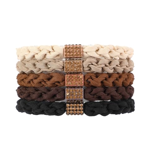10Pcs Stylish Women Hair Ties, 5 Colors for Hair Bands, 2.36 Inch Diameter Hair Tie for Thick Hair High Ponytail Holders
