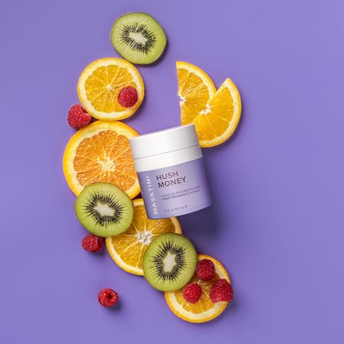 Masktini Hush Money Intensive Restorative Cream, 1.7 oz - Anti Aging Face Cream - Peptide Moisturizer - Brightening and Firming - for Dry Skin