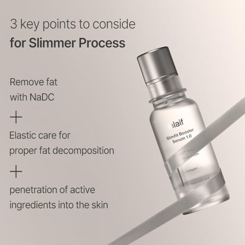 Firming & Slimming Serum for Double Chin, Jawline & Arms ? Deoxycholate Contour Booster for Puffiness & Sagging Skin ? Korean Face & Body Skin Care | Lalaif Slimfit Booster Serum 1.0 (50ml)