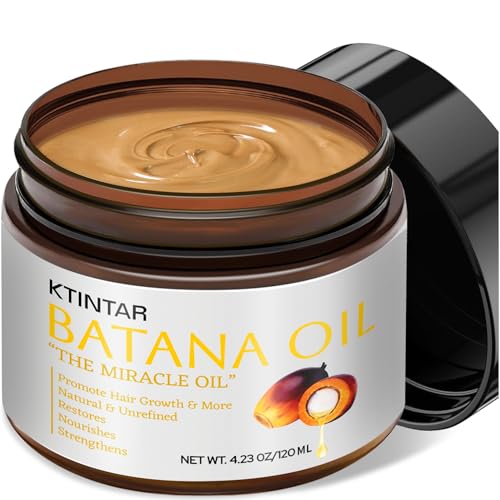 100% Natural Raw Batana Oil for Hair Growth, Unrefined & Organic Dr Sebi Hair Growth Oil From Honduras, Prevents Hair Loss, Eliminates Split Ends, Enhances Thickness 4.23 Fl Oz (Pack of 1)