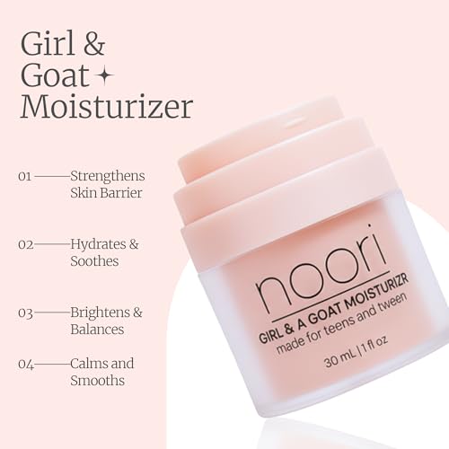 noori Skincare-Girl and a Goat Moisturizer for Teens and Tweens (ages 8+) Formulated by Pharmacist Mom