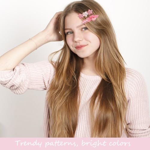 3 pack Cute Hair Clips for Girls Hair Accessories 2.36 inch Fashion Design Resin Hair Clips for Teen girl,Girl,Women