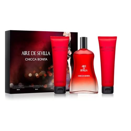 Instituto Espa?ol Aire de Sevilla Chicca Bonita Gift Set for Women ? Travel Size Eau de Toilette, Body Gel & Body Lotion (100 ml / 3.4 fl oz Each)