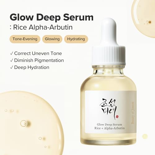 Beauty of Joseon Glow Deep Serum Rice Alpha-Arbutin for Uneven Dull Skin Tone, Daily Korean Skin Care for Men and Women 30ml, 1 fl.oz