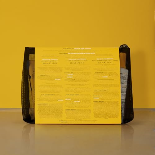 PATTERN Beauty by Tracee Ellis Ross Texture Travel Kit for Curly & Coily Hair, 3a-4c, Includes 3 oz Leave-In Conditioner, Intensive Conditioner, Cleansing Shampoo