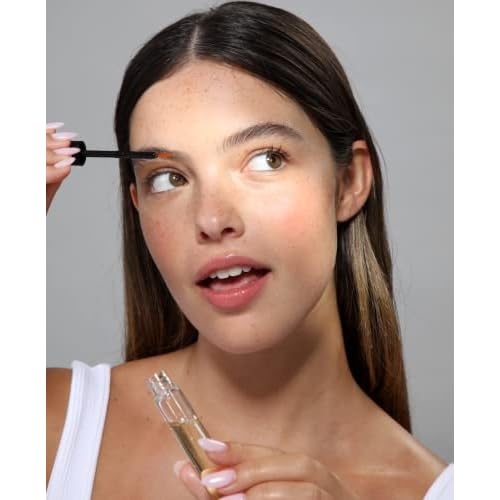 Cliganic Organic Castor Oil, 100% Pure (1oz Glass Bottle with Eyelash Kit) - For Eyelashes, Eyebrows, Hair & Skin