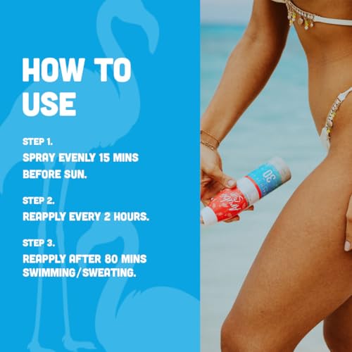 SPF 30 Sunscreen Spray 6oz - Reef Act Compliant no 67 Octinoxate & Oxybenzone Free - Sun Screen Broad Spectrum UVA/UVB - Sunscreen Waterproof and Non-Greasy