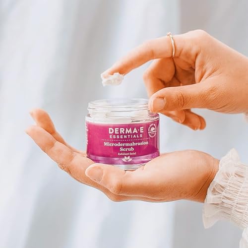 DERMA E Microdermabrasion Scrub with Dead Sea Salt & Citrus Essential Oils ? Facial Exfoliating Scrub Smooths, Revitalizes and Renews ? Ideal for Scars and Wrinkles, 2oz