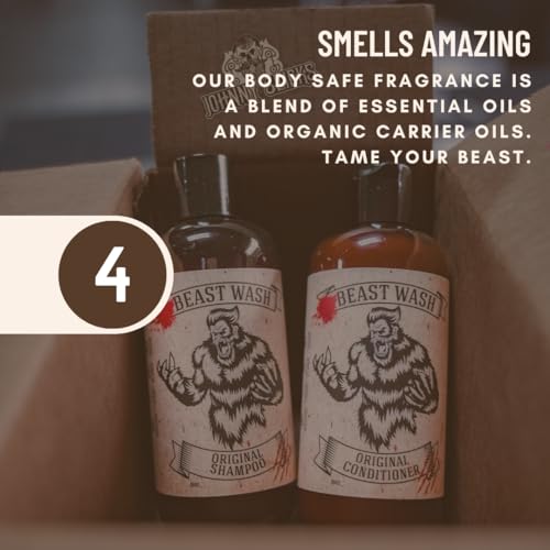 Johnny Slicks Shampoo - Supports Hair Hydration & Volume - Organic Oils & Natural Cleanse - Castor Oil, Aloe Vera, Jojoba - Original Scent - 16 oz