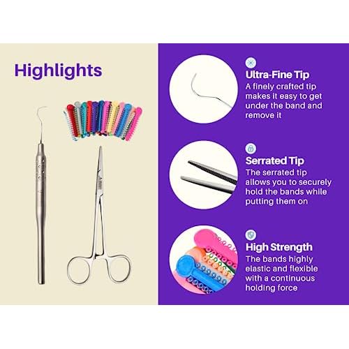 ARTMAN INSTRUMENTS Dental Braces Color Changing Kit, Orthodontic Ties Changing kit, Change The Color of Your Braces Yourself in Minutes Ligas para Brackets Ortodoncia