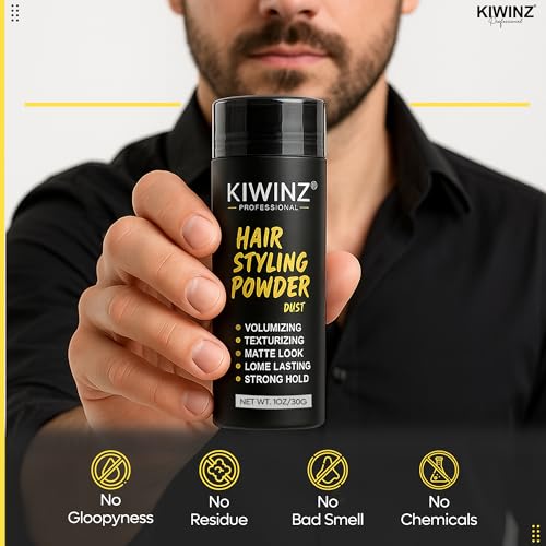 Hair Styling Powder for Men ? Natural Look Texture Hair Powder with Matte Finish ? Long-Lasting Hold, Adds Volume & Texture, Non-Sticky and Smells Great ? 30g