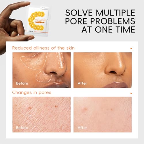 Sakura Face Mask Skin Care - Korean Face Mask Set Clean Pore, Hydrating, Facial Mask Sheet Masks Kit - Clay Mud Mask & Sleeping Mask, Hydrating Face Masks Day & Night Care (15Pack, Vitamin C 01)