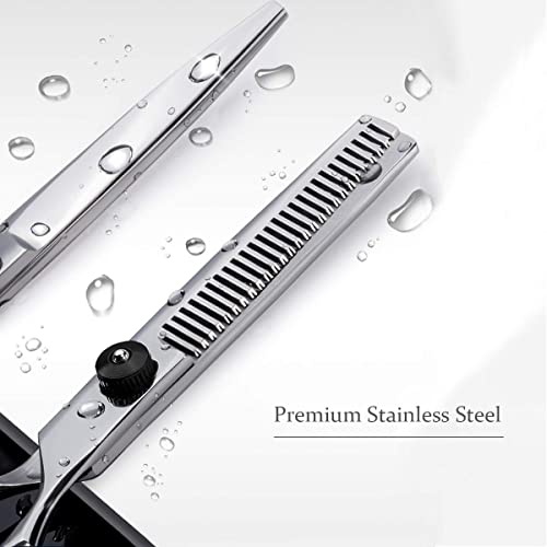 Fcysy Hair Cutting Scissors Set, Barber Scissors Thinning Shears, Professional Salon Haircutting Tools