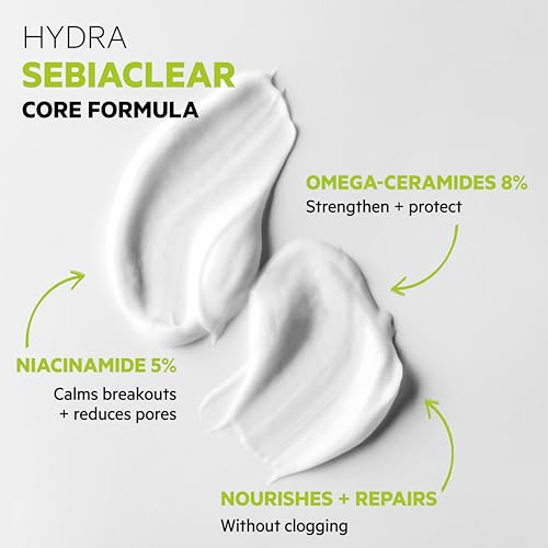 SVR Sebiaclear Moisturizing Face Cream - Soothing Moisturizer, Reduces the appearance of marks, with Niacinamide, Hyaluronic Acid and Ceramides for Oily Sensitive Skin, Non-Comedogenic. 1.4 oz.