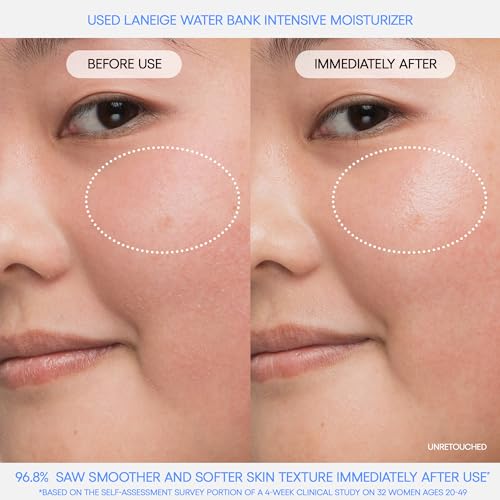 LANEIGE Water Bank Blue Hyaluronic Intensive Moisturizer: Hydrating Face Cream for Extra Dry Skin with Squalane & Peptide for Skin Barrier Support, Dermatologist-Tested