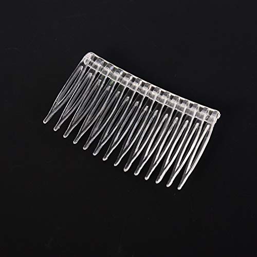 Pangda 10 Pieces Clear Hair Combs Women Hair Clip Combs 14 Teeth Plastic Bridal Wedding Veil Combs for Fine Hair Styling Accessories