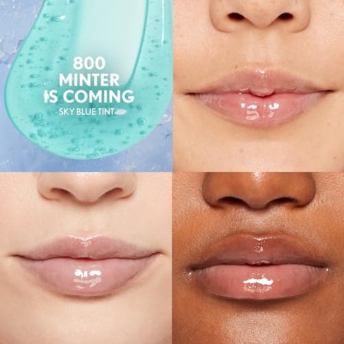COVERGIRL Clean Fresh Yummy Plumper Lip Gloss, 800 Minter Is Coming, Plumper Gloss, Shiny, Vegan Formula, Easy to Apply, Minty Flavor, 0.33oz