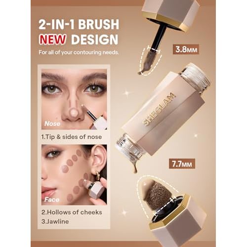 SHEGLAM Precision Sculpt Liquid Contour Duo-Soft Tan