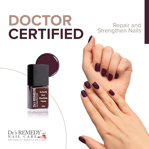 Dr¡¯s Remedy Enriched Nail Polish: Non Toxic, All Natural, and Organic - Doctor Formulated: Strengthens, Restores, Heals, and Protects '24-Free' - DESIRE Dark Brown