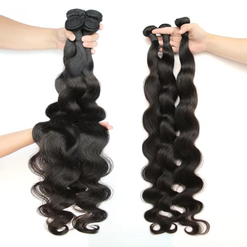 12 A Human Hair Bundles 22 22 24 24 Inch Body Wave Curly Human Hair 100% Unprocessed Brazilian Raw Virgin Hair 4 Bundles Body Wave Natural Color