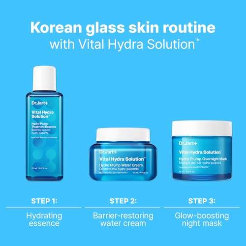 Dr.Jart+ Vital Hydra Solution Hydro Plump Overnight Korean Face Mask with Hyaluronic Acid for Glass Skin | Korean Skin Care, 2.53 Fl Oz