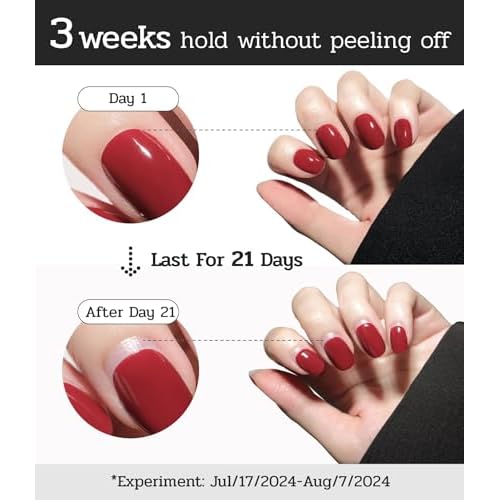 Nail Polish Strips - 22 Pcs Salon Quality Gel Nail Stickers - Long Lasting Wraps (Drama Queen Jam Pink)