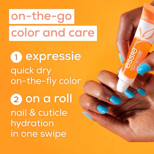 essie Nail Care, Apricot Cuticle Oil and Nail Treatment, 8-Free Vegan, On A Roll, 0.46 fl oz