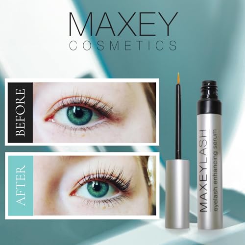 MaxeyLash Eyelash Enhancing Serum ? Daily Lash Treatment for the Appearance of Longer, Thicker, Fuller Lashes, Natural Lash Lift Effect ? 3.5 mL