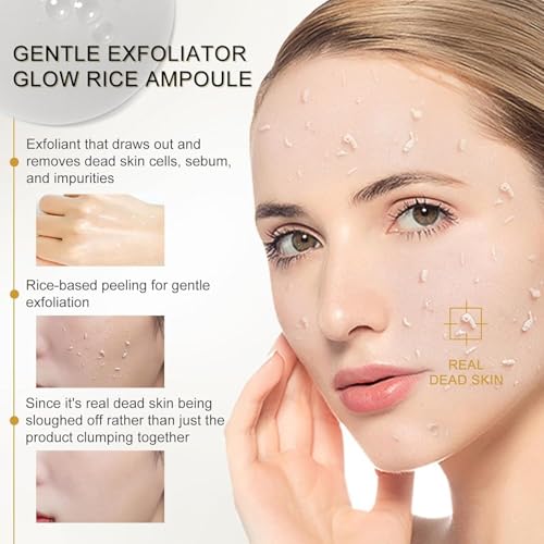Black and White Rice Peeling - Soft Rice Exfoliating Face and Body Set, Gentle Peel, Pore Minimizing, Deep Hydration, for All Skin Types (2PCS)
