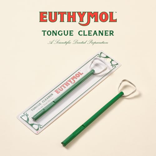 Euthymol 304 Stainless Steel Tongue Scraper ? Reduces Bad Breath, Removes Tongue Plaque, Improves Oral Hygiene, Easy to Use & Clean
