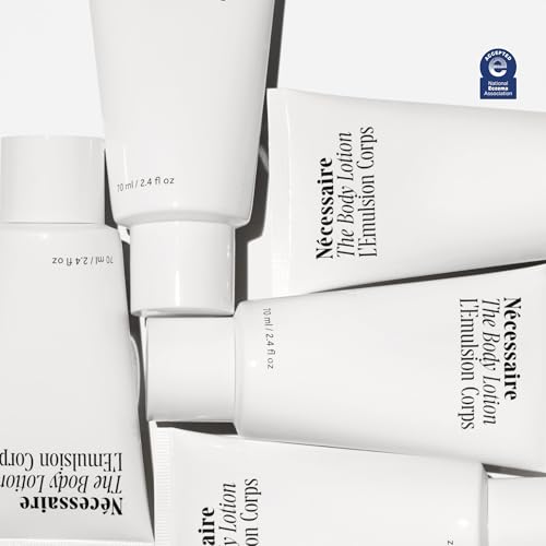 N?cessaire The Body Lotion. Fragrance-Free. Multi-Peptide Firming Lotion to Moisturize, Firm, Strengthen. 2.5% Niacinamide, Vitamin C/E + Omega 6/9. 2.4 fl oz