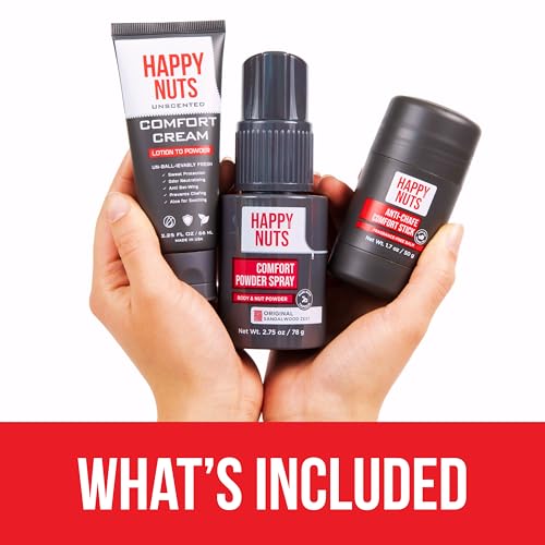 HAPPY NUTS - Nuts About You Anti Chafing Deodorant Essentials Bundle Kit - Gift Set for Men to Stay Fresh All Year Long