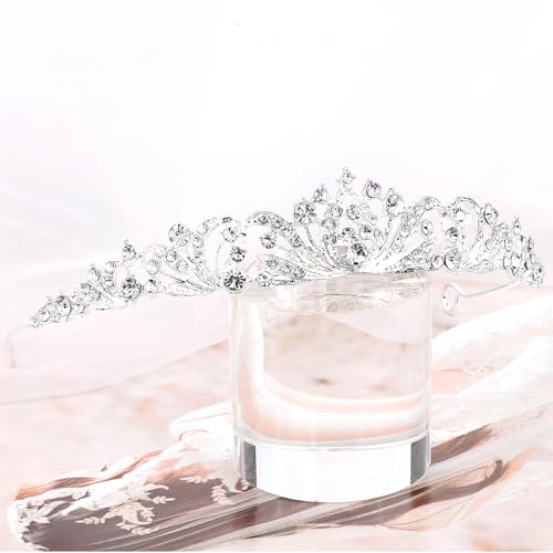 TOBATOBA Silver Tiara Crowns for Women Girls Wedding Tiara Princess Tiara for Wedding Prom Quinceanera Birthday Crown Halloween Hair Accessories