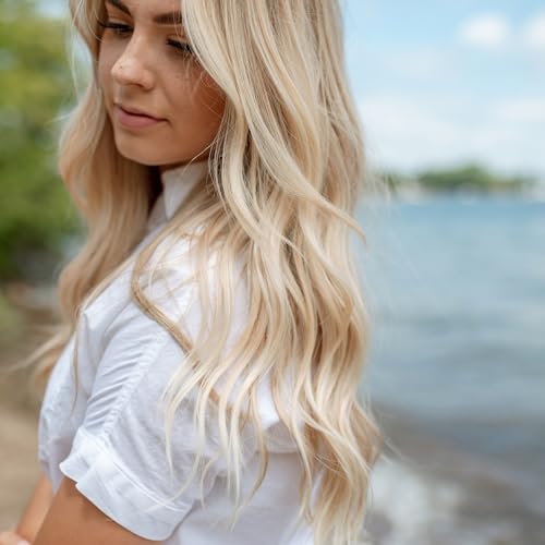 100% Real European Human Hair Keratin Bond Extensions 20" Rooted Blonde #10/20