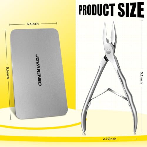 Ingrown Toenail Clippers Straight Blade Toe Nail Clippers for Thick Nails for Seniors, Stainless Steel Nail Clippers for Thick Toenails Ultra Slim 16mm Blade Podiatrist Nail Clippers (Straight Blade)