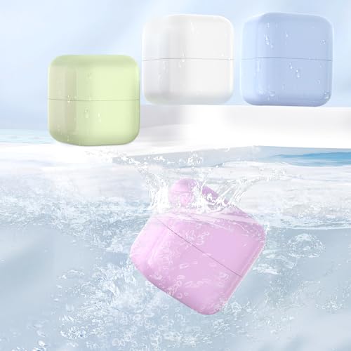 TSA Approved 1oz (30ml) Leak-Proof Travel Containers 4 Pack - Containers for Toiletries with 4 Spoons for Toiletries, Cosmetics, Face, Hand & Body Creams - TSA Compliant Travel Essentials