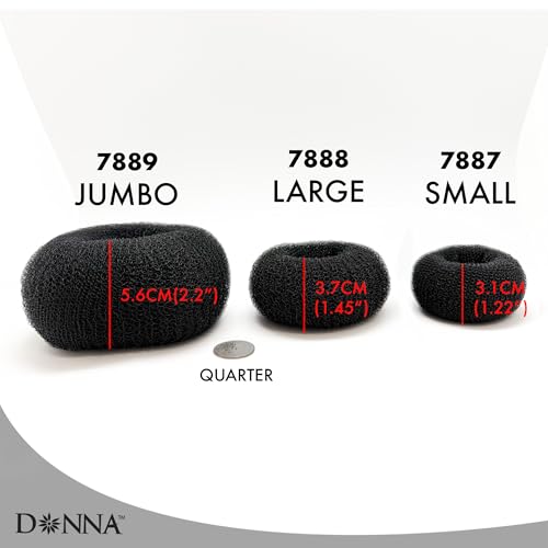 Donna Mesh Hair Donut Bun Maker, 1PC - Elegant Hair Accessories for Women, Premium Hair Accessories, Effortless Hair Bun Maker for Stylish Updos and Perfect Hair Donut Jumbo Size