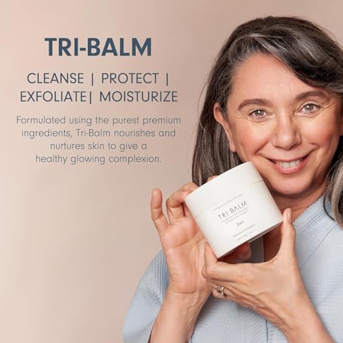 FORMULAE PRESCOTT | Tri-Balm 3 in 1 Facial Balm 140g Jar | Facial Cleanser, Facial Exfoliant, & Facial Moisturizer | All Natural Skin Care (4.93 Oz)