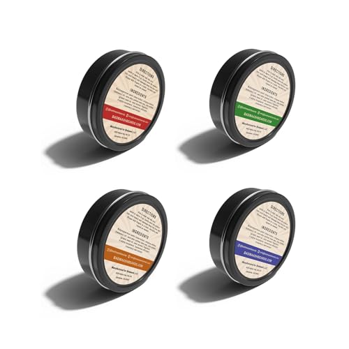 Beard Butter 4-Pack Sampler ? Premium Grooming Kit for Beard Care & Style | Infused with All-Natural Shea Butter | Made in North America | 4 x 1oz Tins