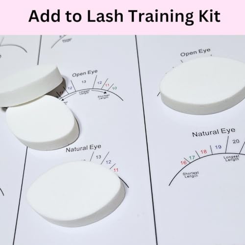 20 PCS Lash Sponges for Practice, Eye Shaped Practice Sponge, Lash Map Sponge, Eyelash Extension Beginners Supplies Kit, Cosmetic Makeup Sponge, Disposable, Eyelash tools(LEES A.M.)