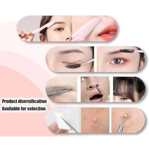 Tweezers Kit Tweezer for Women Facial Hair Removal Tweezers Professional Tweezers Set Eyebrow Tweezer, [9+1 PCS] Professional Stainless Steel Eyebrow for Women &Men,Black Beauty Sets