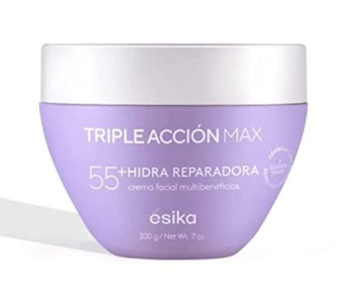 Esika Triple Acción Max Crema Facial Multibeneficios 55+ Con Calcio, Biofirm y Complejo Antioxidante 7.0 oz. (200)