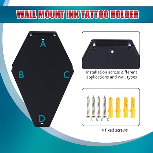 POARMEEY Tattoo Ink Rack Tattoo Holder,68 Holes Tattoo Permanent Makeup Pigment Ink Bottle Holder Stand Rack Organizer