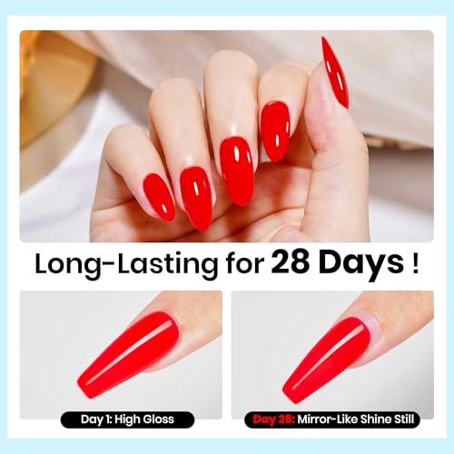 Beetles Top Coat Gel Nail Polish, 2Pcs 15ml No Wipe Gel Top Coat High Gloss Shiny Long-Lasting Clear Nail Polish Soak Off Nail Lamp Needed Home DIY Manicure Gifts for Women
