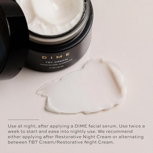 DIME Beauty TBT Cream, Anti-Aging Retinol Cream Alternative and Face Moisturizer with Bakuchiol, Lightweight Night Cream 1.7 oz / 50 ml