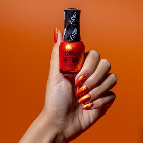 Orly Melting Point Nail Polish Collection | GoldenOrange Shimmer | Long-Wearing, Full Coverage Formula with Gripper Cap | Vegan & Cruelty-Free (Erupt To No Good)